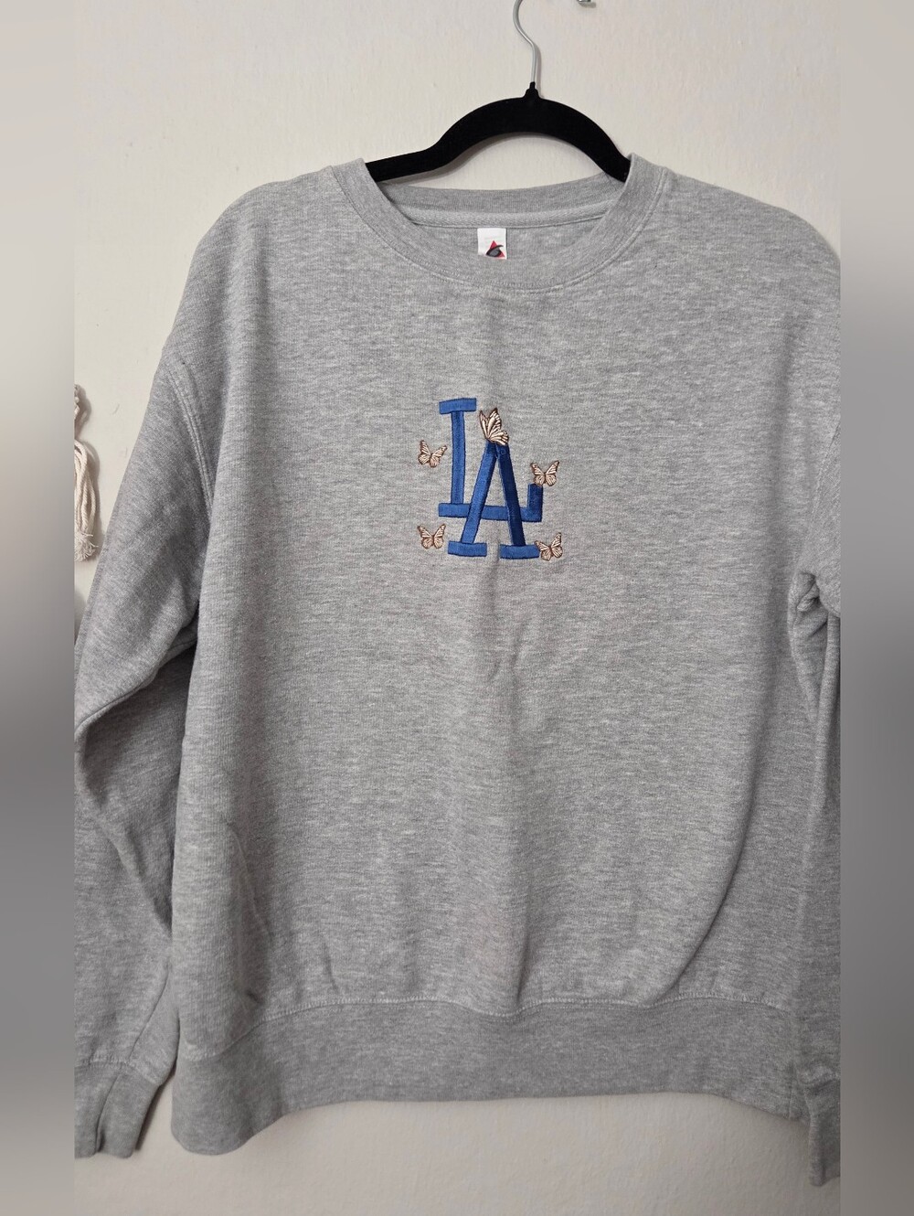 Embroidered LA Dodgers Butterfly Sweater